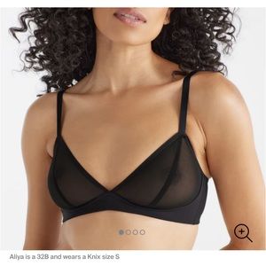 Knix Deep V Bra by Ashley Graham. Size XL. Black. With tags original packaging.
